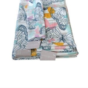 Kassafina Home Collection Pastel Butterflies Bath + Hand Towels, Was…